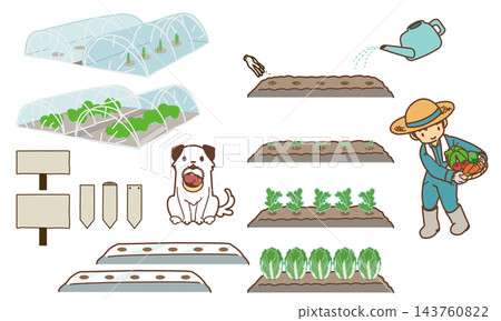 Farm work, field illustrations 143760822