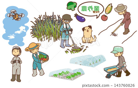 農場工作插圖集 143760826