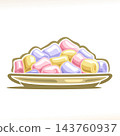 Vector illustration of Marshmallow 143760937