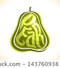 Vector logo for green Pear 143760938