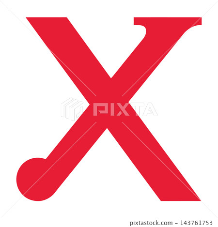 Red Shaped X Symbol Red Shaped X Symbol 143761753
