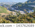 秋季從東京日出町的徠野大佛（大佛）眺望的景色。 143762689