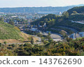 秋季從東京日出町的徠野大佛（大佛）眺望的景色。 143762690