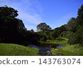 Pond in a park in Gunma Prefecture 143763074