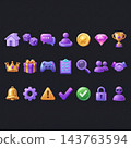 Minimalist flat icons set for gaming with displays curated collection sleek 143763594