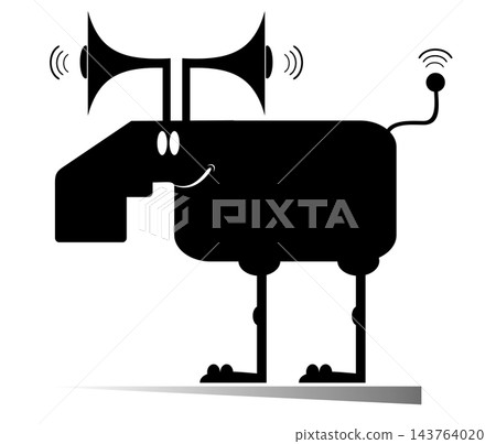 elk, silhouette, megaphone 143764020
