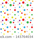 Colorful confetti polka dot vector illustration 143764034