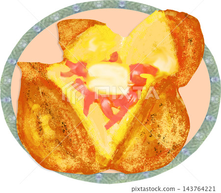 A hand-drawn watercolor-style illustration of "squid, butter, and potato." A hand-drawn watercolor-style illustration of "squid, butter, and potato." 143764221