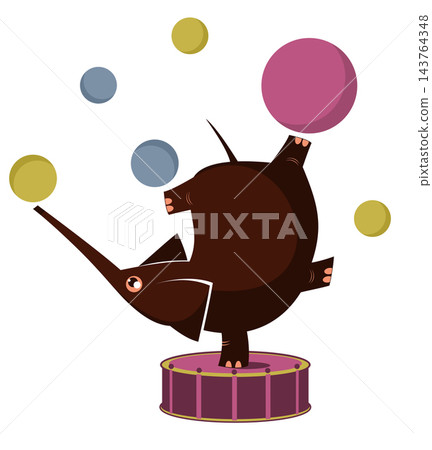 circus, elephant, vector 143764348