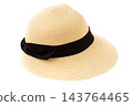 Straw Hat isolated on white background 143764465