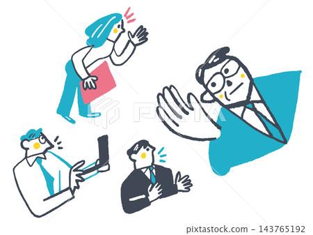 職場中的積極傾聽:一位戴眼鏡的男士認真傾聽同事的演講;一對一會議和報告/溝通。 職場中的積極傾聽:一位戴眼鏡的男士認真傾聽同事的演講;一對一會議和報告/溝通。 143765192