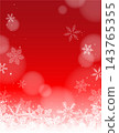 Background illustration of fallen snowflakes, vector, red, Christmas. 143765355