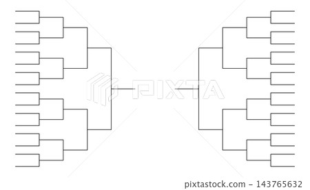 Tournament bracket diagram, isolated illustration 143765632