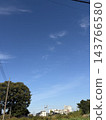陽光明媚的日子裡的藍天和城市風光 143766580