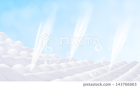 Clean fabric with steam flow and textile fibers. Clean fabric with steam flow and textile fibers. 143766863