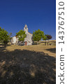 Villangomez hermitage standing on a dry hill under clear sky 143767510