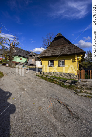Vlkolinec traditional wooden houses village architecture Slovakia Vlkolinec traditional wooden houses village architecture Slovakia 143767525