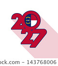 2027 Long Shadow Banner with North Carolina Flag Inside. 143768006