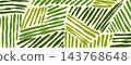 Farm field background with bold green brush strokes on pale cream. Irregular striped plots in a stylized aerial landscape. Rural vector illustration for food packaging or vineyard brochure 143768648
