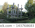 在群馬縣八瀨考古遺址重建的繩文時代木柱結構。 143768683