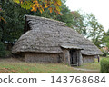 八瀨考古遺址中重建的繩文時代茅草屋。 143768684
