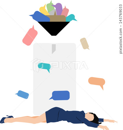 社群媒體疲勞示意圖 143769033