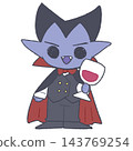 Cute Halloween vampire hand-drawn illustration 143769254