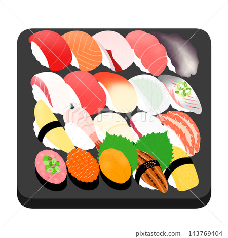 Sushi Day - Illustration of delicious-looking sushi Sushi Day - Illustration of delicious-looking sushi 143769404