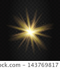 金色光暈和光向量效果（光暈效果） 143769817