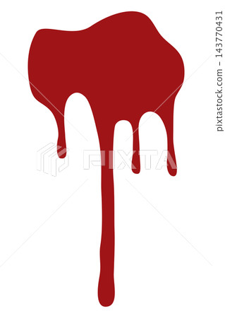 Red dripping paint vertical drop, isolated illustration Red dripping paint vertical drop, isolated illustration 143770431