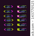 Game hud buttons. Cyber menu button, gaming futuristic display interface screen tech ui panel menu bar digital border scifi technology hologram neon frame user vector illustration 143770525