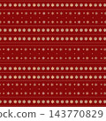 Red and Gold Christmas Snowflake Pattern 143770829