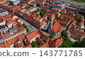 Celje City Downtown Aerial View Red Roofs Streets Slovenia 143771785