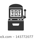 老虎機輪廓圖標 143772077