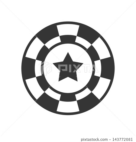Casino chip silhouette icon Casino chip silhouette icon 143772081