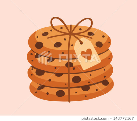 Chocolate Chip Cookies Stack Vector Clipart Chocolate Chip Cookies Stack Vector Clipart 143772167
