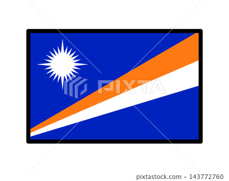 馬紹爾群島國旗插圖 馬紹爾群島國旗插圖 143772760