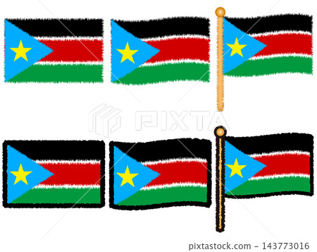 South Sudan flag illustration set 2 South Sudan flag illustration set 2 143773016