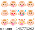 可愛嬰兒臉圖示插畫集 5 143773202