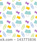 paperclip and push pin office supplies pattern 143773836