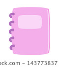 spiral notebook isolated, flat style 143773837