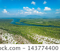 Amazing abundant mangrove forest, Aerial view of forest trees Rainforest ecosystem and healthy environment background, Texture of green trees forest top down, High angle view 143774400