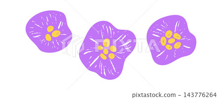 Wildflower Trio Crayon Texture Wildflower Trio Crayon Texture 143776264