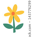 Flower Bloom With Leaves Cartoon 143776299