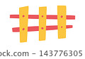 Fence Panel Rustic Cartoon 143776305