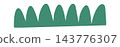 Grass Blade Row Silhouette 143776307