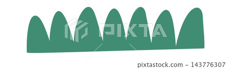 Grass Blade Row Silhouette Grass Blade Row Silhouette 143776307