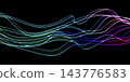 Colorful wavy lines 143776583