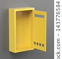 Empty yellow mailbox 143776584