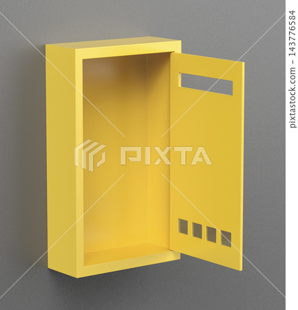 Empty yellow mailbox 143776584
